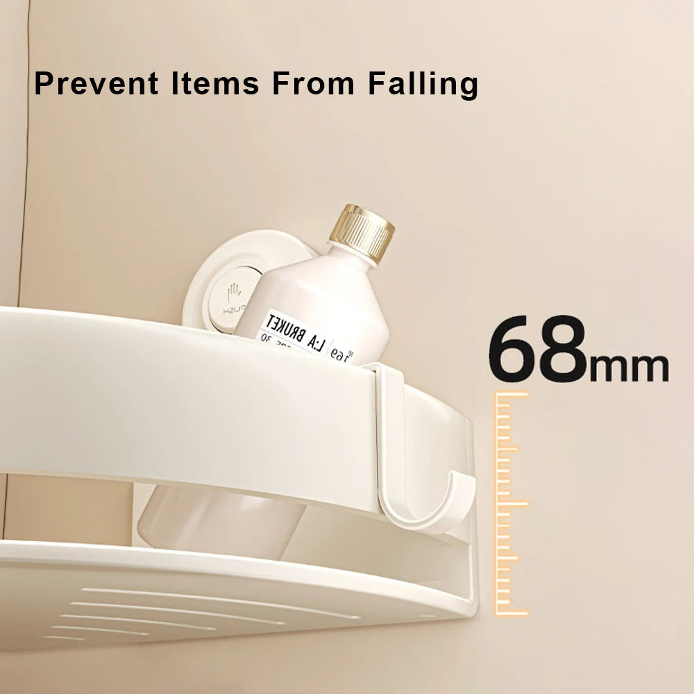 Bathroom Storage Rack Punch Free Nail-free Shower Corner Wall Shelf Makeup Product Shampoo Organizer Bathroom Accessories Holder